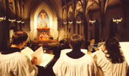 Choir facing altar